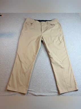 Bollé Mens Performance Golf Pants Comfort Waistband 38x30 Actual 38x27 Tan Khaki